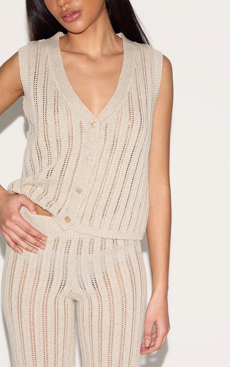  Petite Natural Knitted Pants Product Image