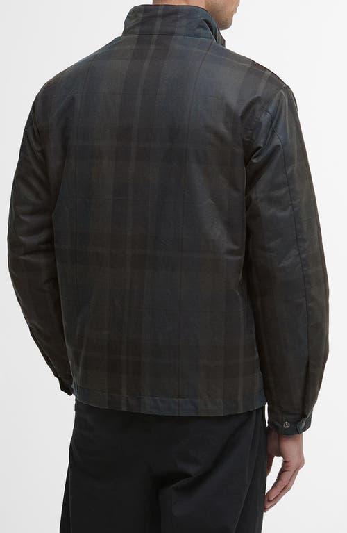 BARBOUR Check Harrington Waxed Cotton Jacket In Dundee Tartan Product Image