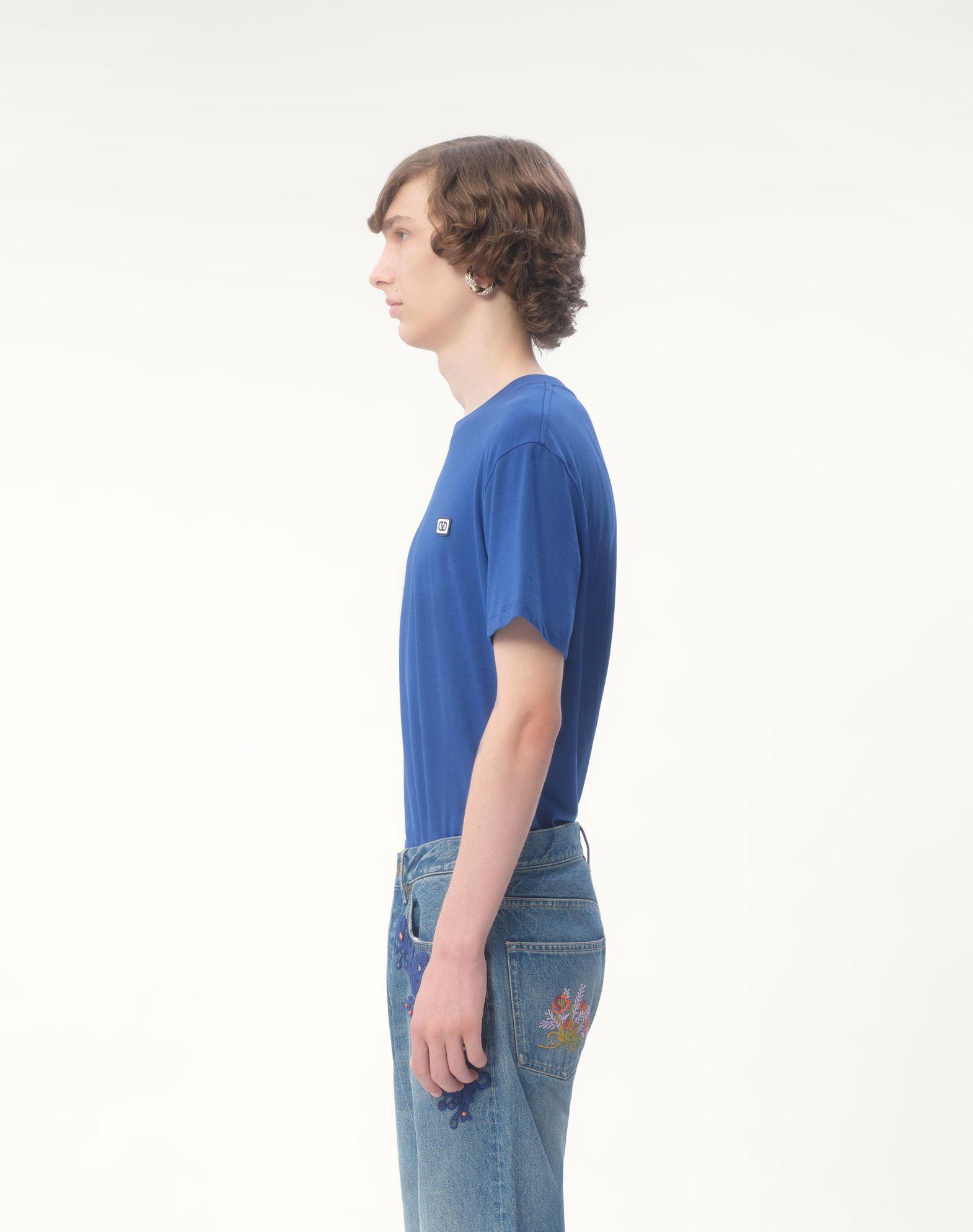 Cotton T-Shirt With Vlogo Patch Product Image