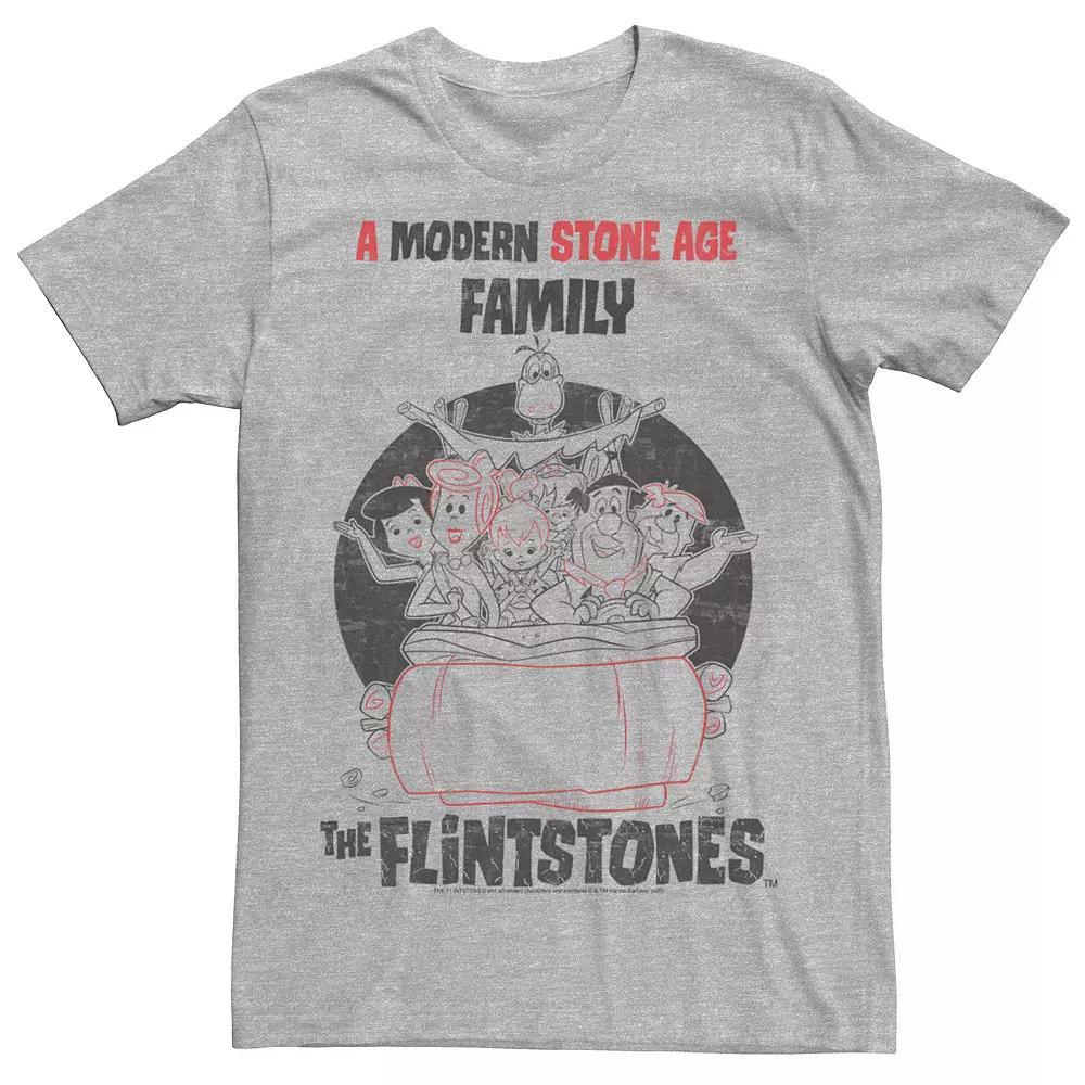 Men's The Flintstones Modern Stone Age Family Tee, Size: 3XL, Athletic Grey Product Image