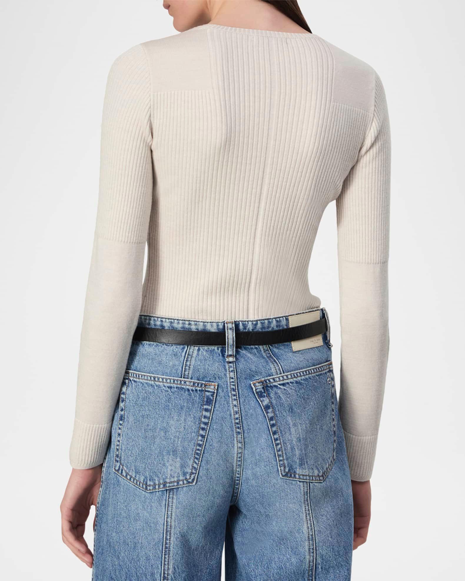 Audrina Ribbed Crewneck Sweater Product Image