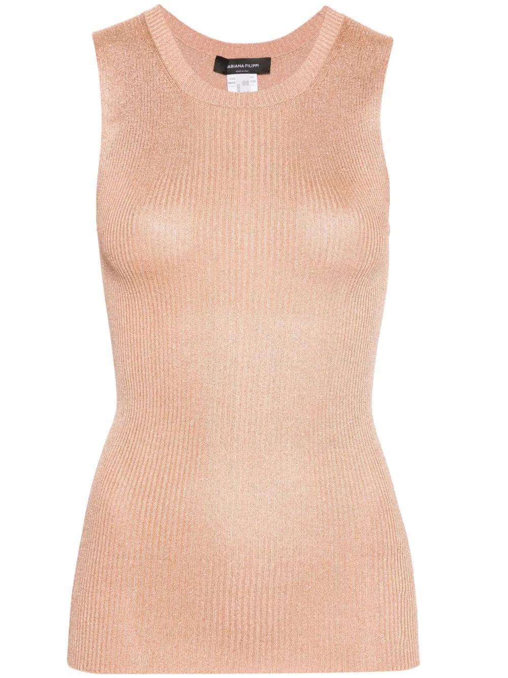 FABIANA FILIPPI Lurex Ribbed Top In Vr2 Product Image