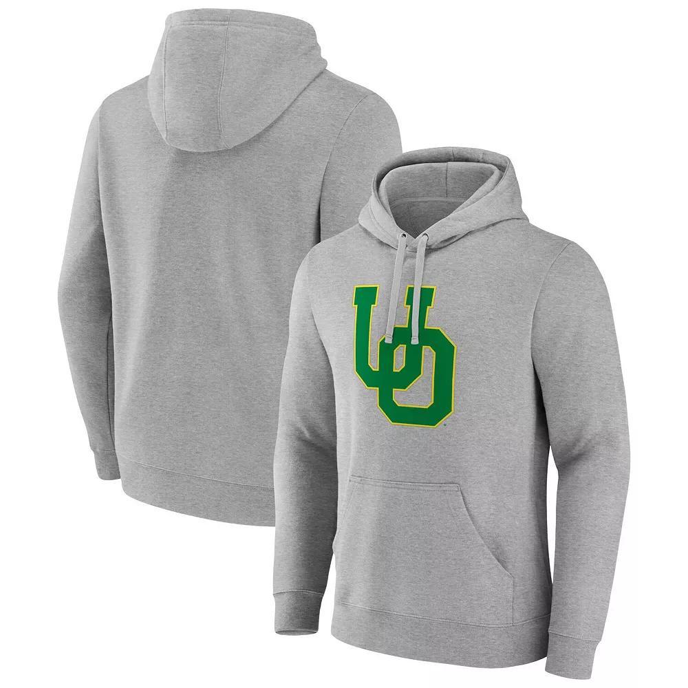 Mens Fanatics Gray Oregon Ducks Fleece Pullover Hoodie Product Image