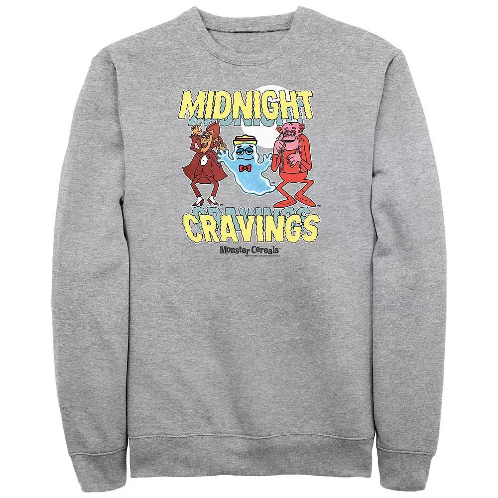 Men's Monster Cereals Midnight Cravings Graphic Fleece, Size: 3XL Tall, Athletic Grey Product Image