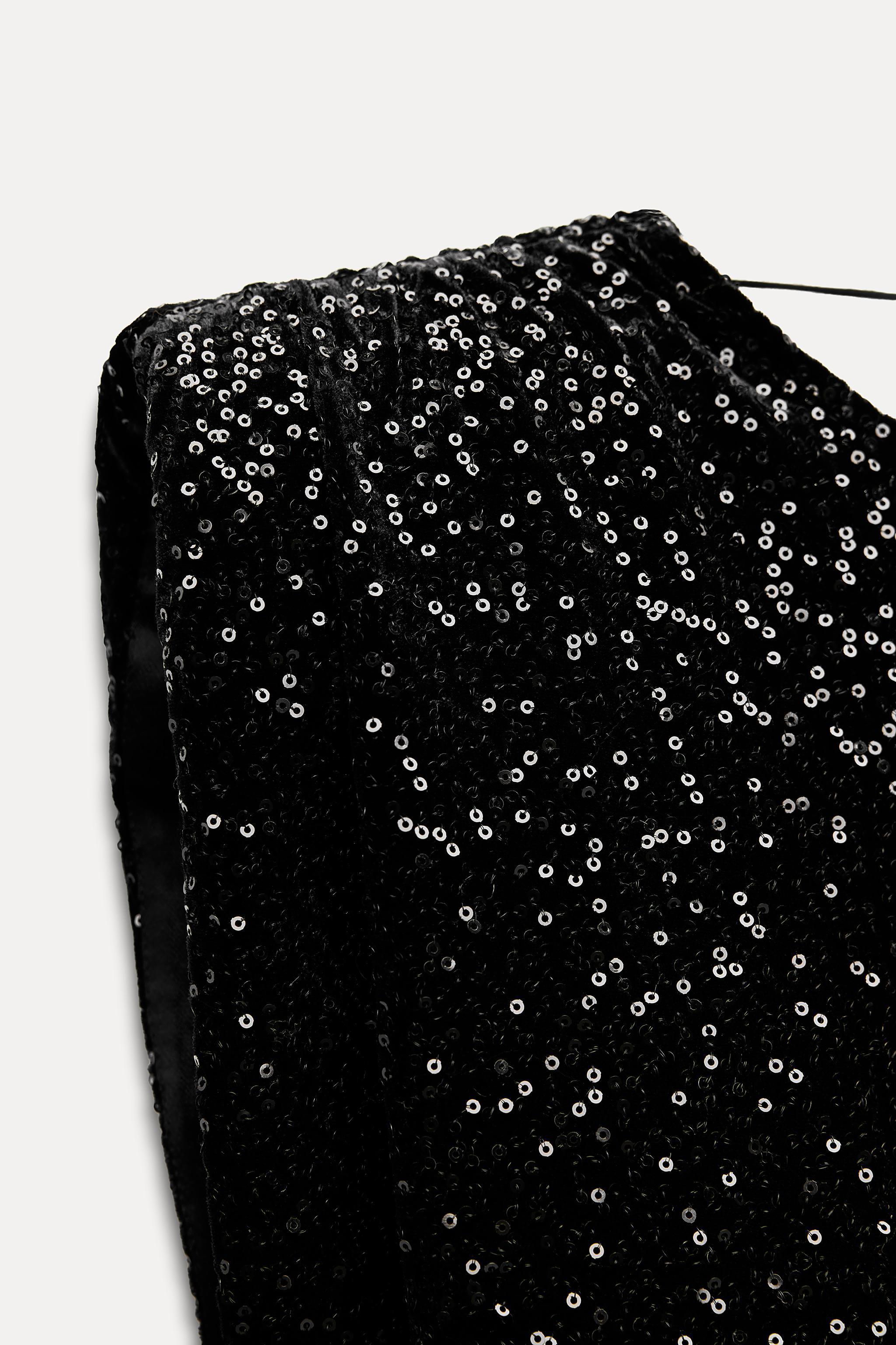 SEQUIN VELVET DRESS ZW COLLECTION Product Image