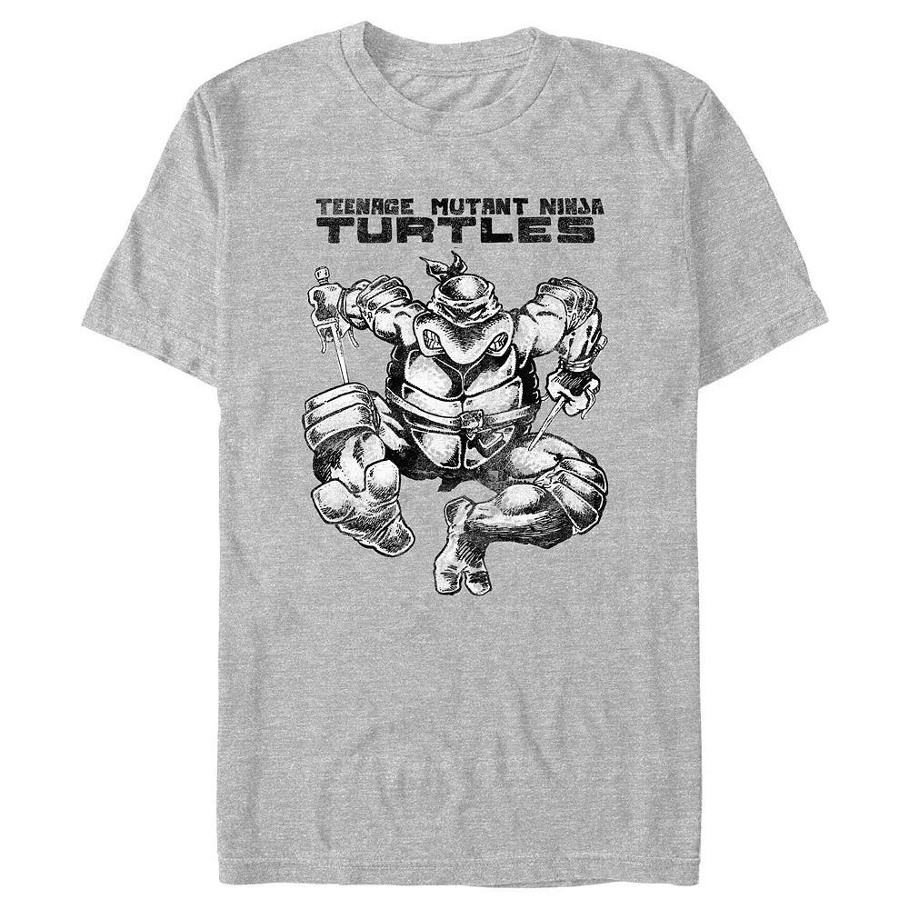 Men's Teenage Mutant Ninja Turtles Original Turtle Jump Graphic Tee, Size: XL, Athletic Grey Product Image
