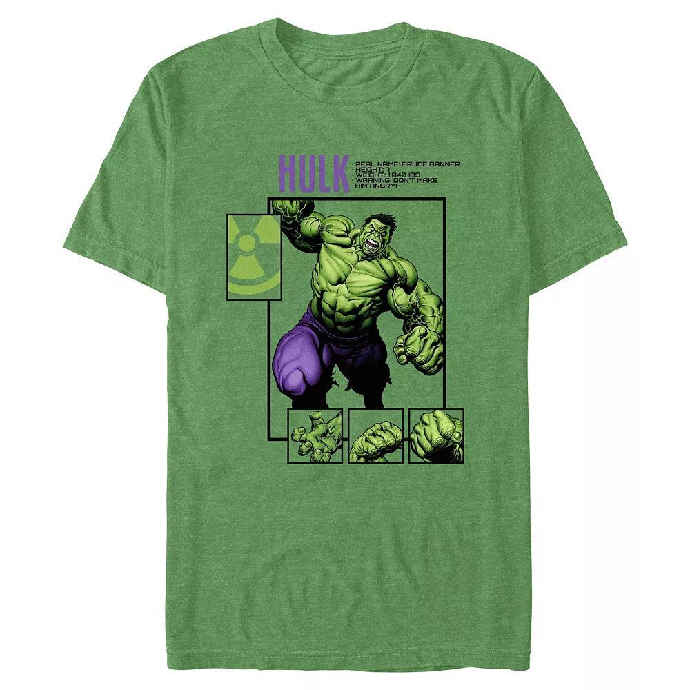 Big & Tall Marvel Hulk Fist Graphic Tee, Men's, Size: Large Tall, Kelly Grey Product Image