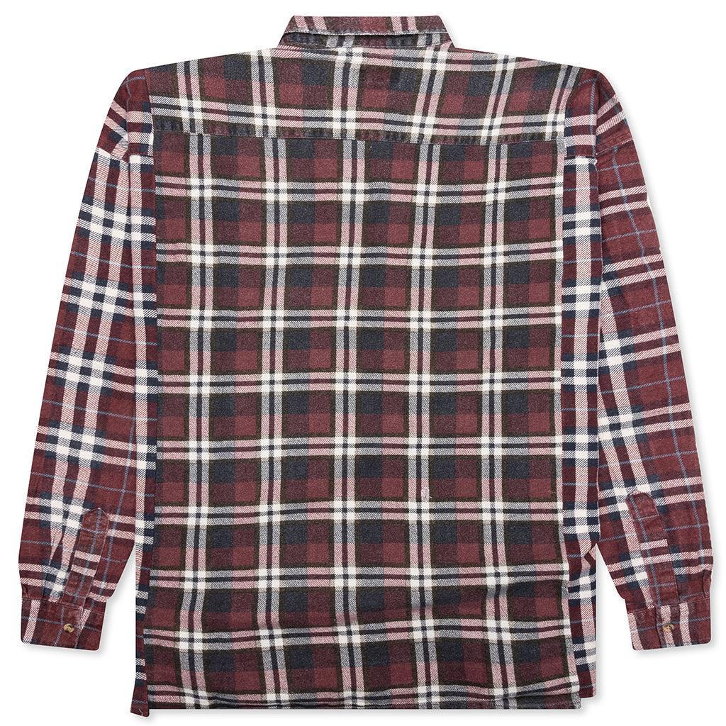 Ribbon Wide Flannel Shirt - Assorted Male Product Image