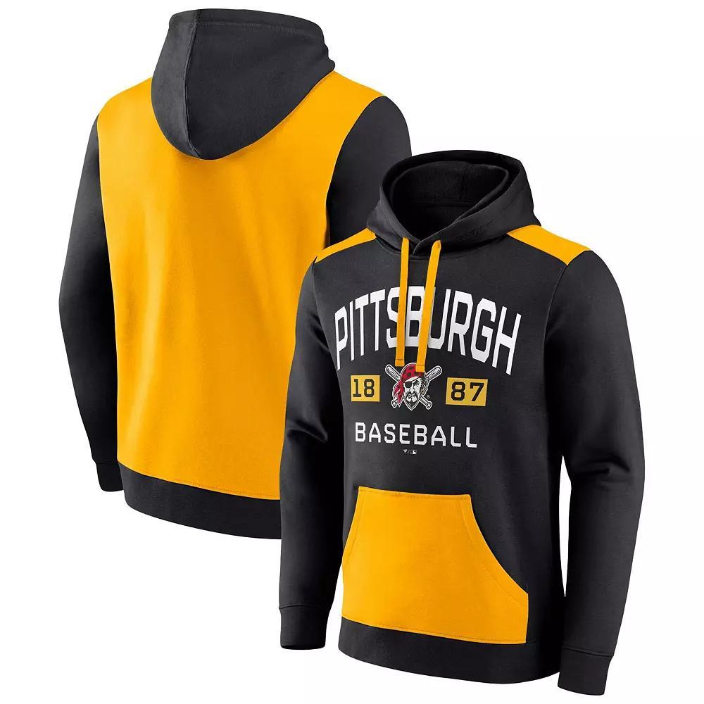 Men's Fanatics Branded Black/Gold Pittsburgh Pirates Chip In Pullover Hoodie, Size: Small Product Image