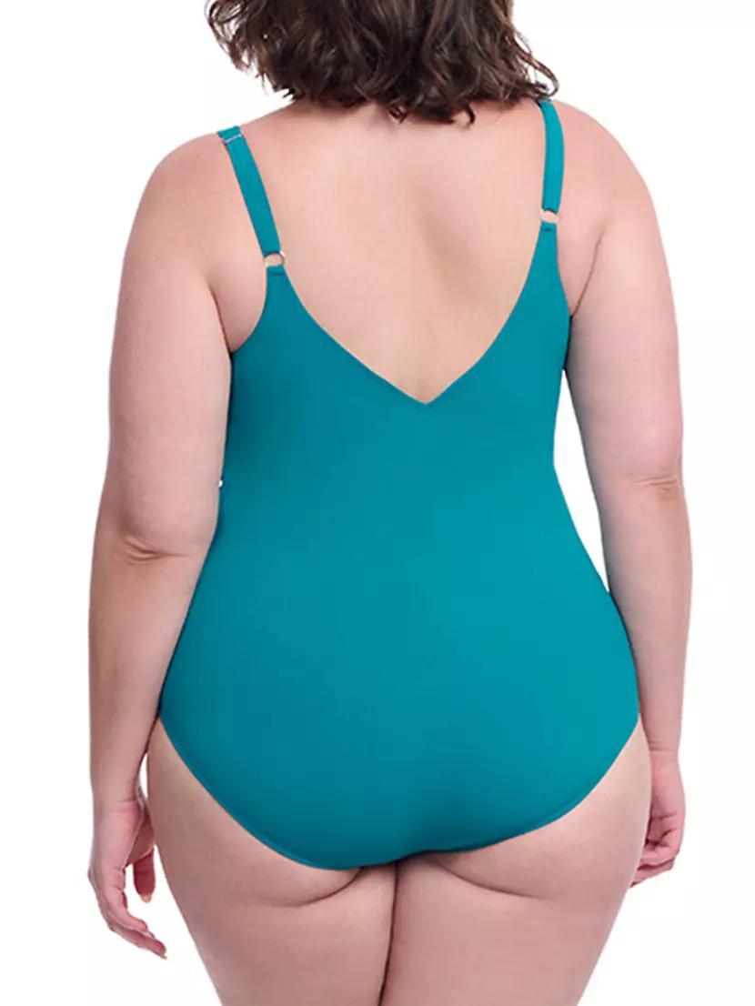 Womens Plus Tutti Fruitti Asymmetric Ruffle One-Piece Swimsuit Product Image