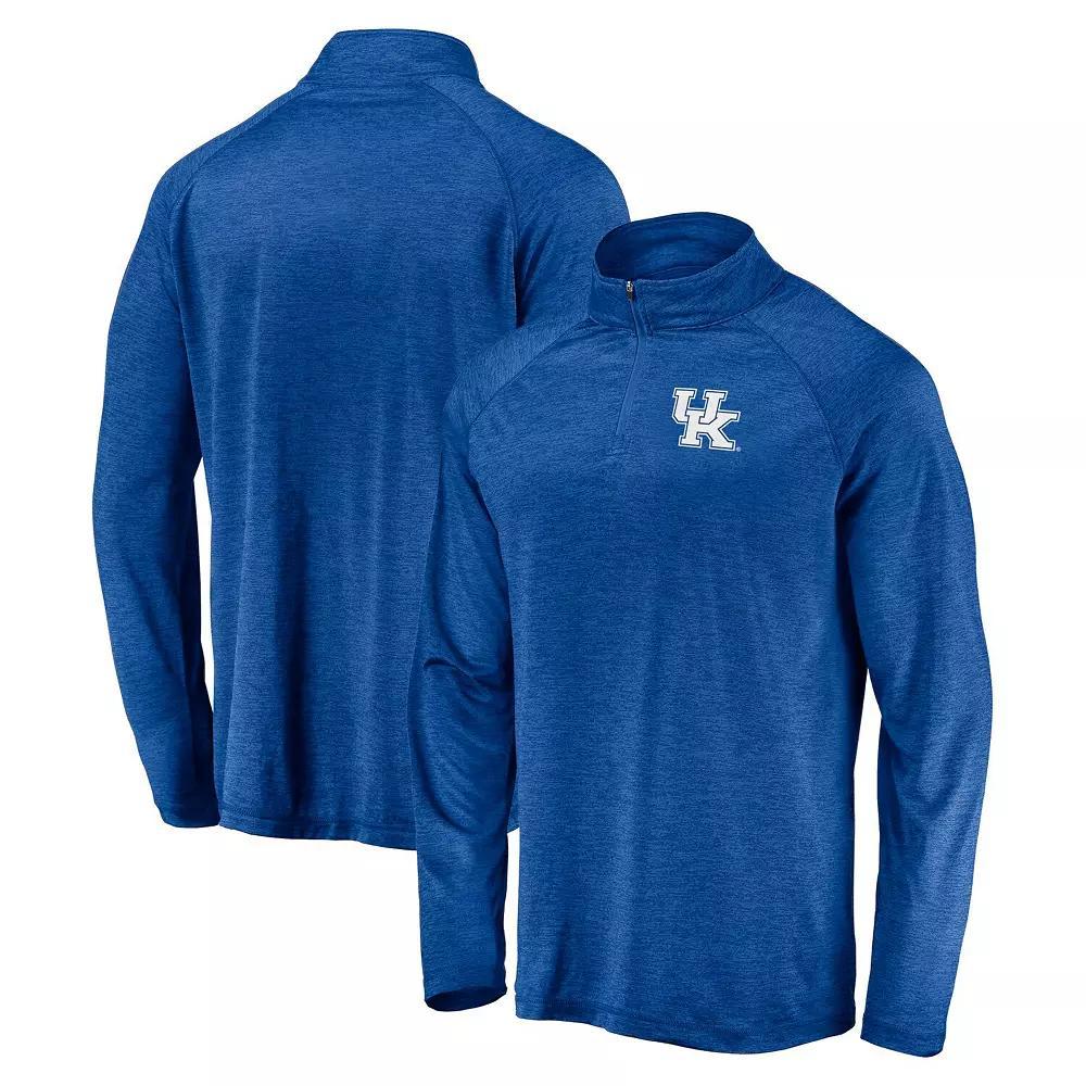 Mens Fanatics Royal Kentucky Wildcats Striated Raglan Lightweight Quarter-Zip Top Product Image
