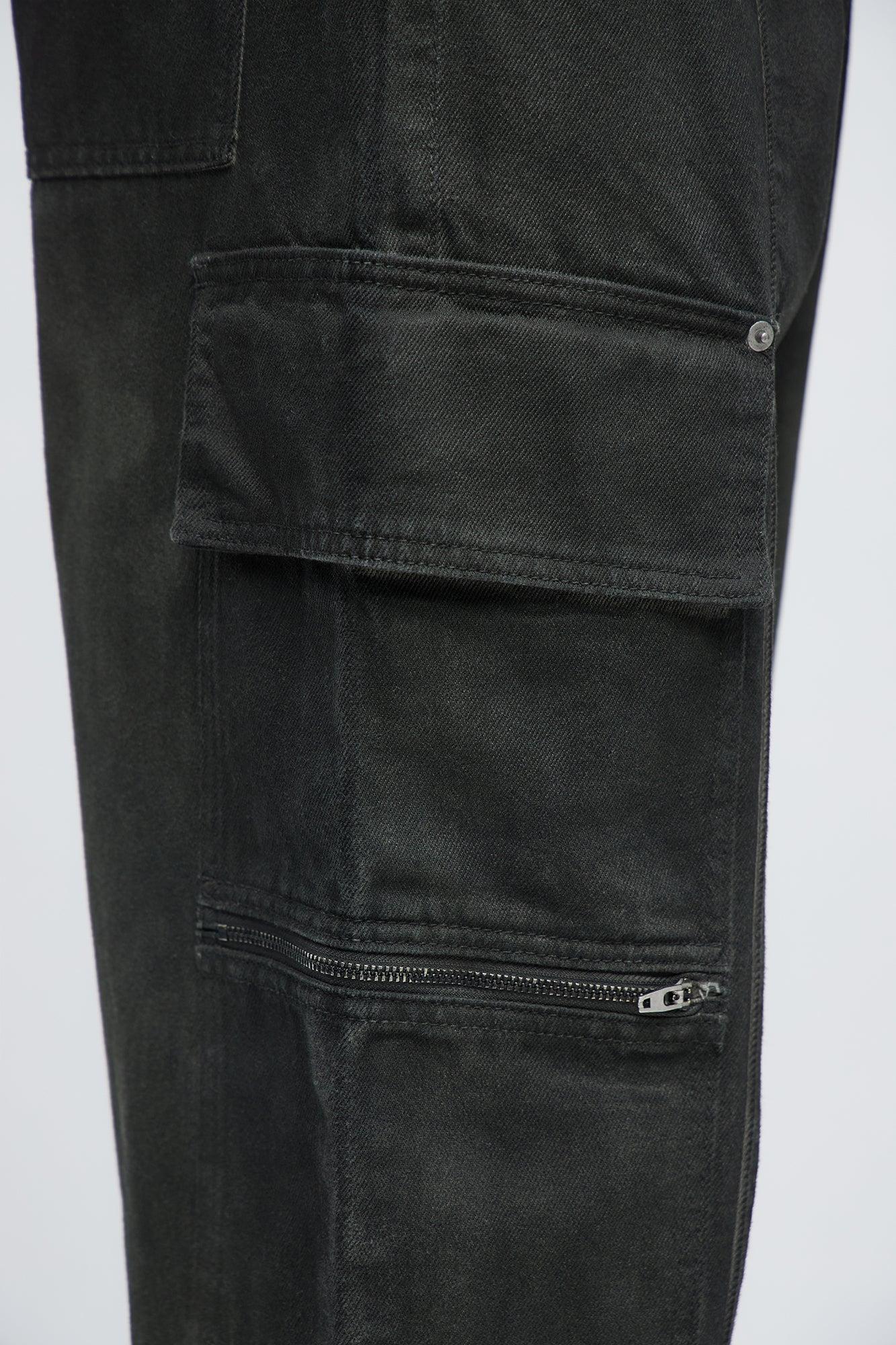 Relaxed Straight Stop Playing Games Jeans - Olive Product Image