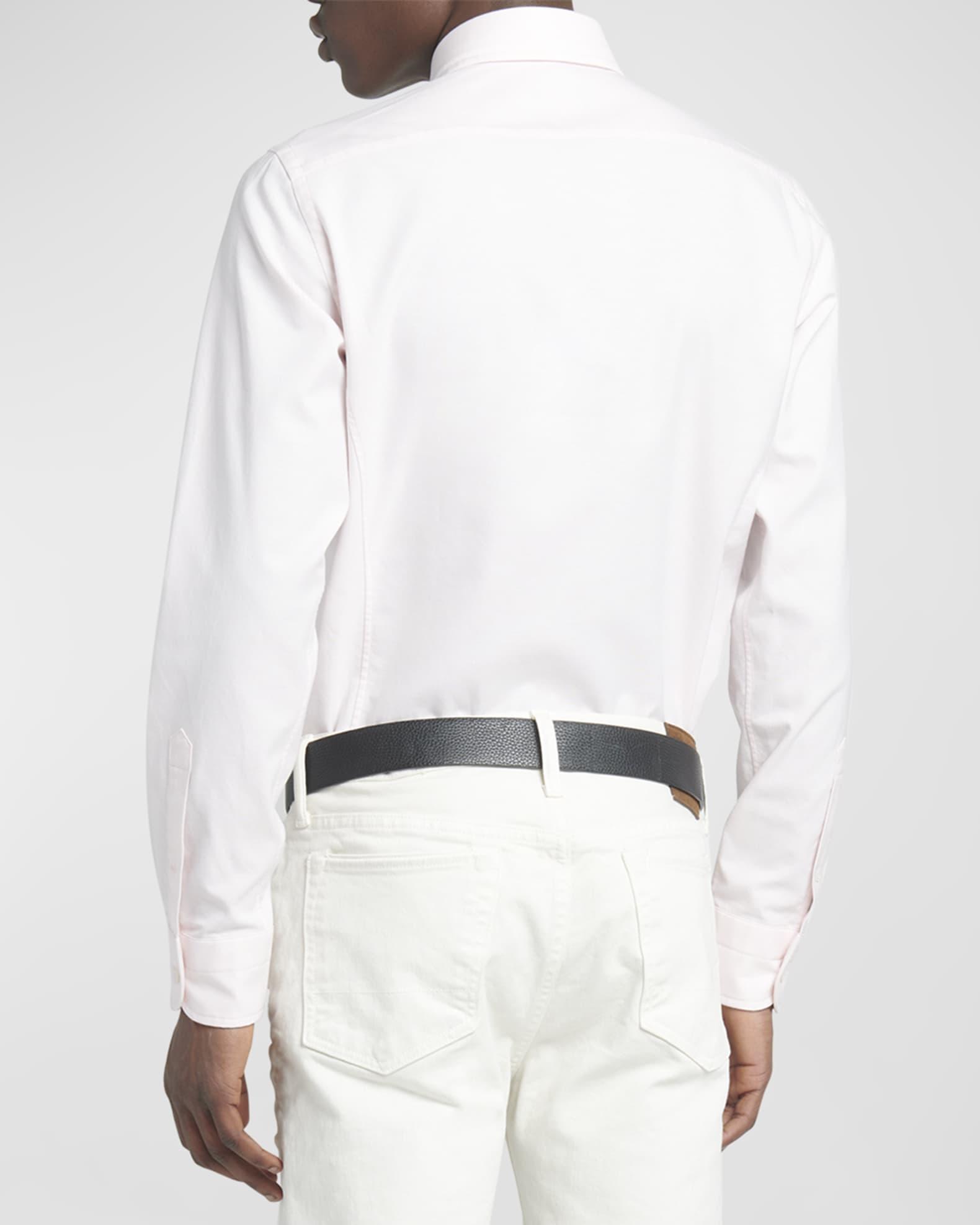 Men's Slim Fit Cotton Oxford Sport Shirt Product Image