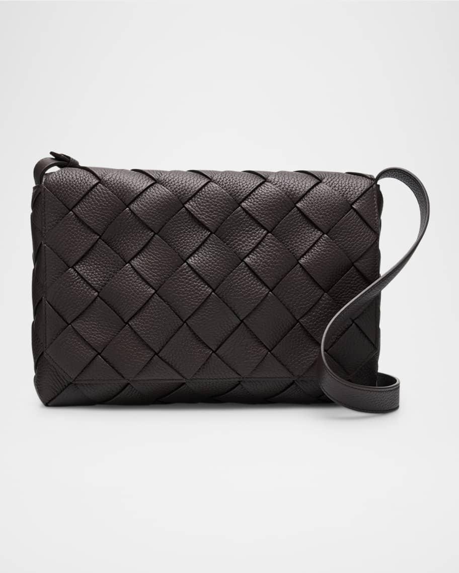 Men's Diago Large Intreccio Leather Crossbody Bag  Product Image