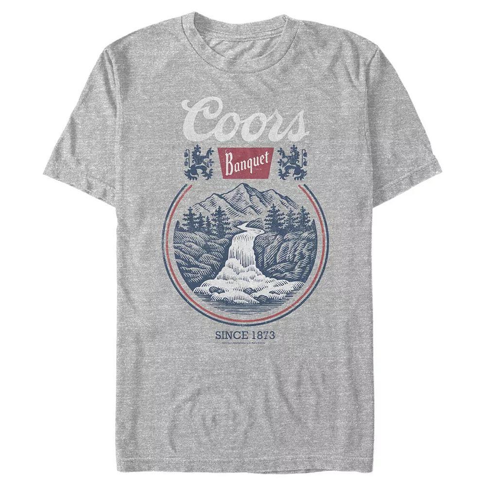 Men's Coors Light Falling Graphic Tee, Size: Medium, Athletic Grey Product Image