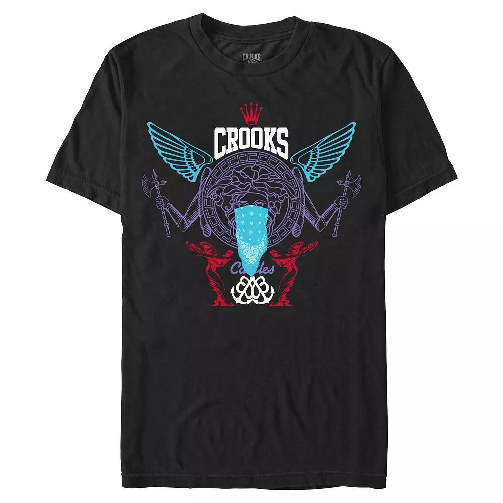 Men's Crooks And Castle The Medusa Bandit Crest Graphic Tee, Size: Small, Black Product Image