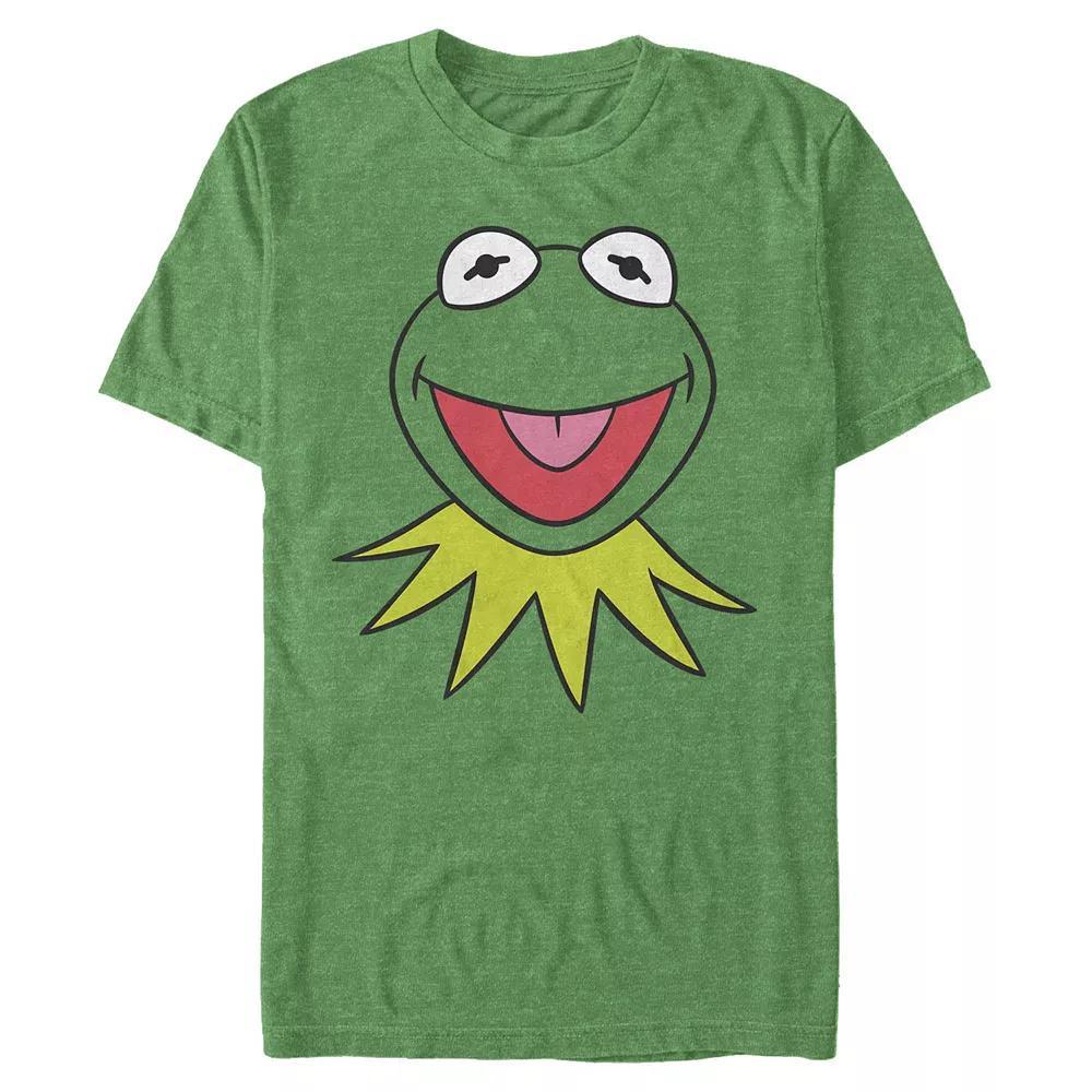 Big & Tall Kermit Big Face Graphic Tee, Men's, Size: 4XL Tall, Kelly Grey Product Image