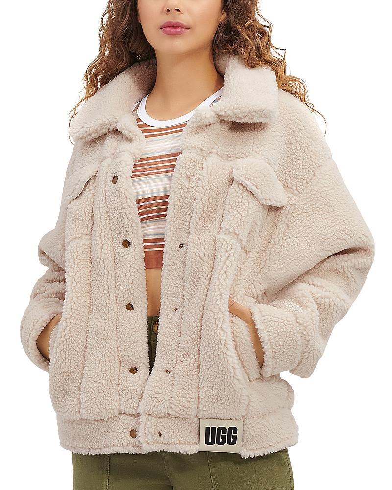 UGG Womens Frankie Sherpa Trucker Jacket Fleece/Recycled Materials Product Image