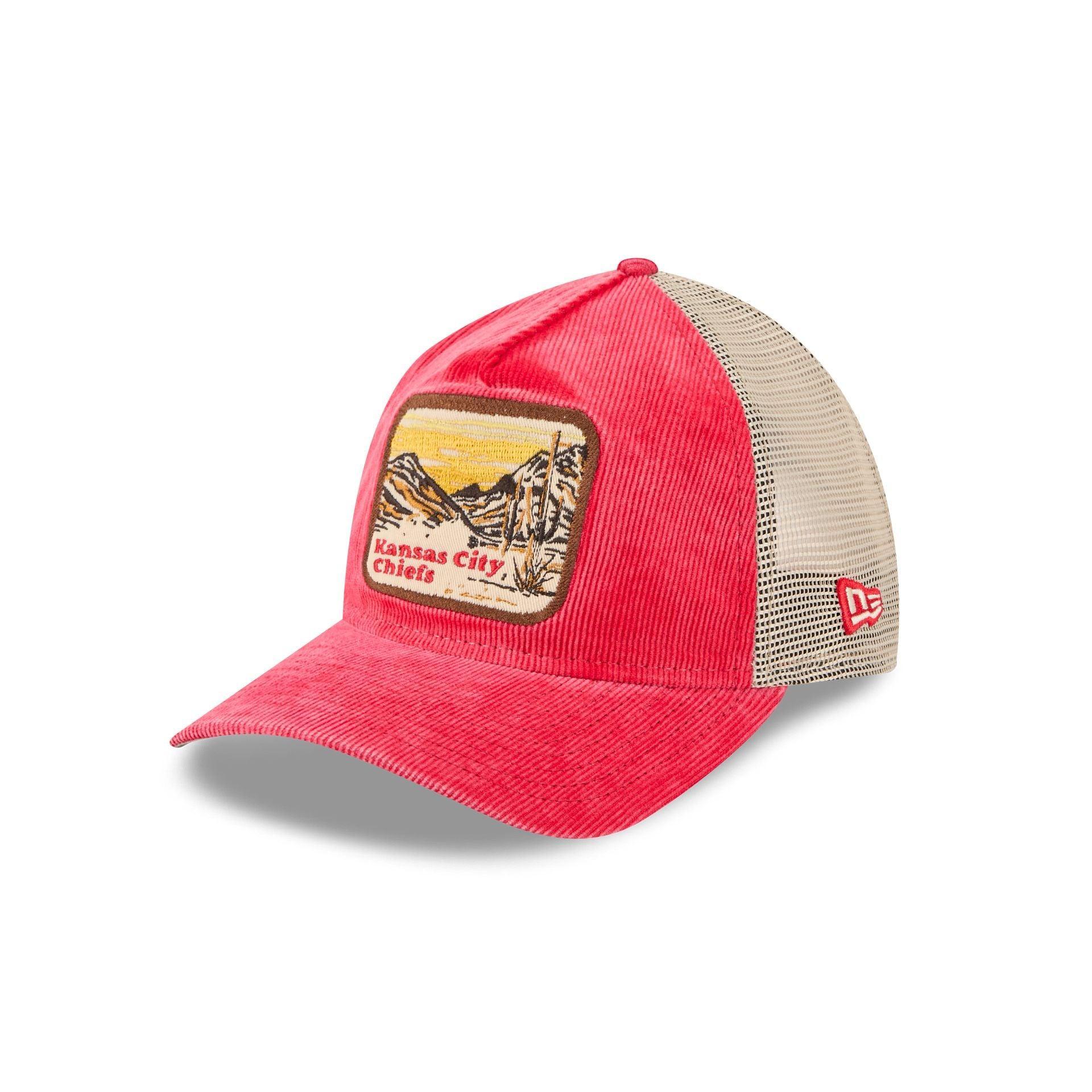 Kansas City Chiefs Vintage Landscape 9TWENTY A-Frame Trucker Hat Male Product Image