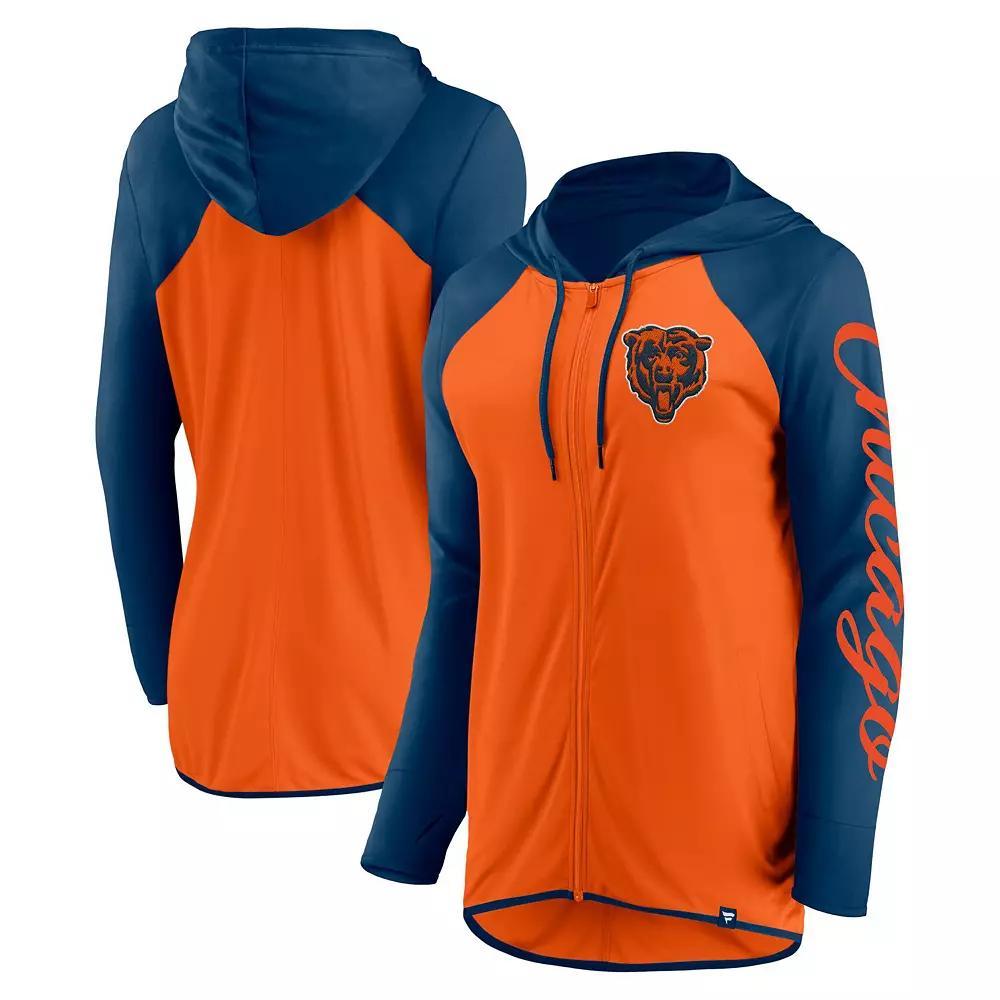 Womens Fanatics /Navy Chicago Bears Script Full-Zip Hoodie Product Image