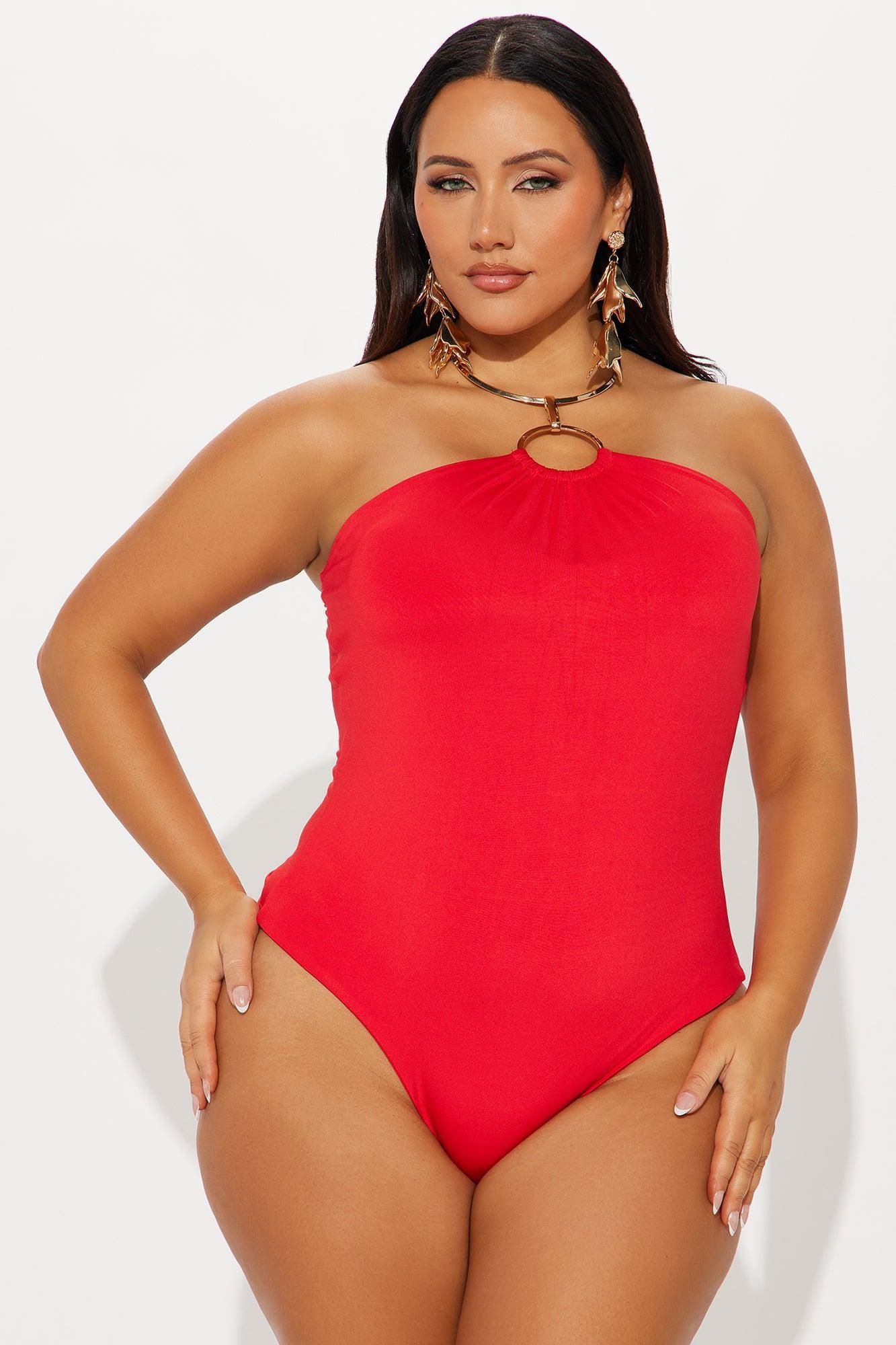 Hera Halter Bodysuit - Red Product Image