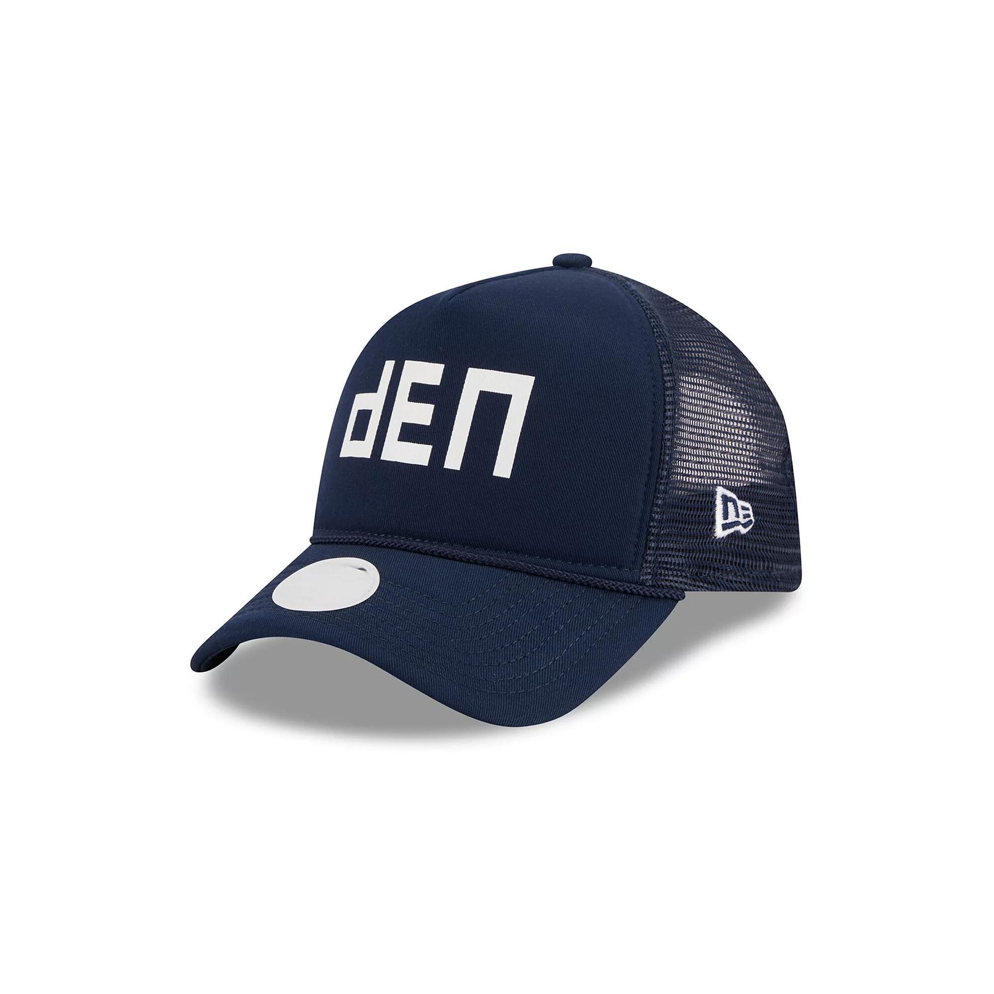 Womens New Era Denver Broncos McGee Trucker 9FORTY Adjustable Hat, Blue Product Image