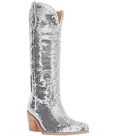 Women's Dingo Dance Hall Queen Tall Western Boots, Size: 10, Purple Product Image