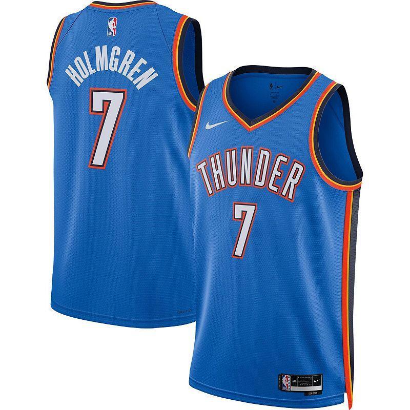 Unisex Nike Chet Holmgren Oklahoma City Thunder Blue 2022 NBA Draft First Round Pick Player Swingman Jersey - Icon Edition, Adult Unisex, Size: XS Product Image