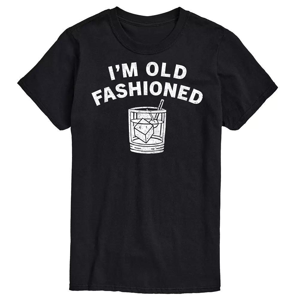 Big & Tall "Im Old Fashioned" Graphic Tee, Men's, Size: 4XL Tall, Black Product Image