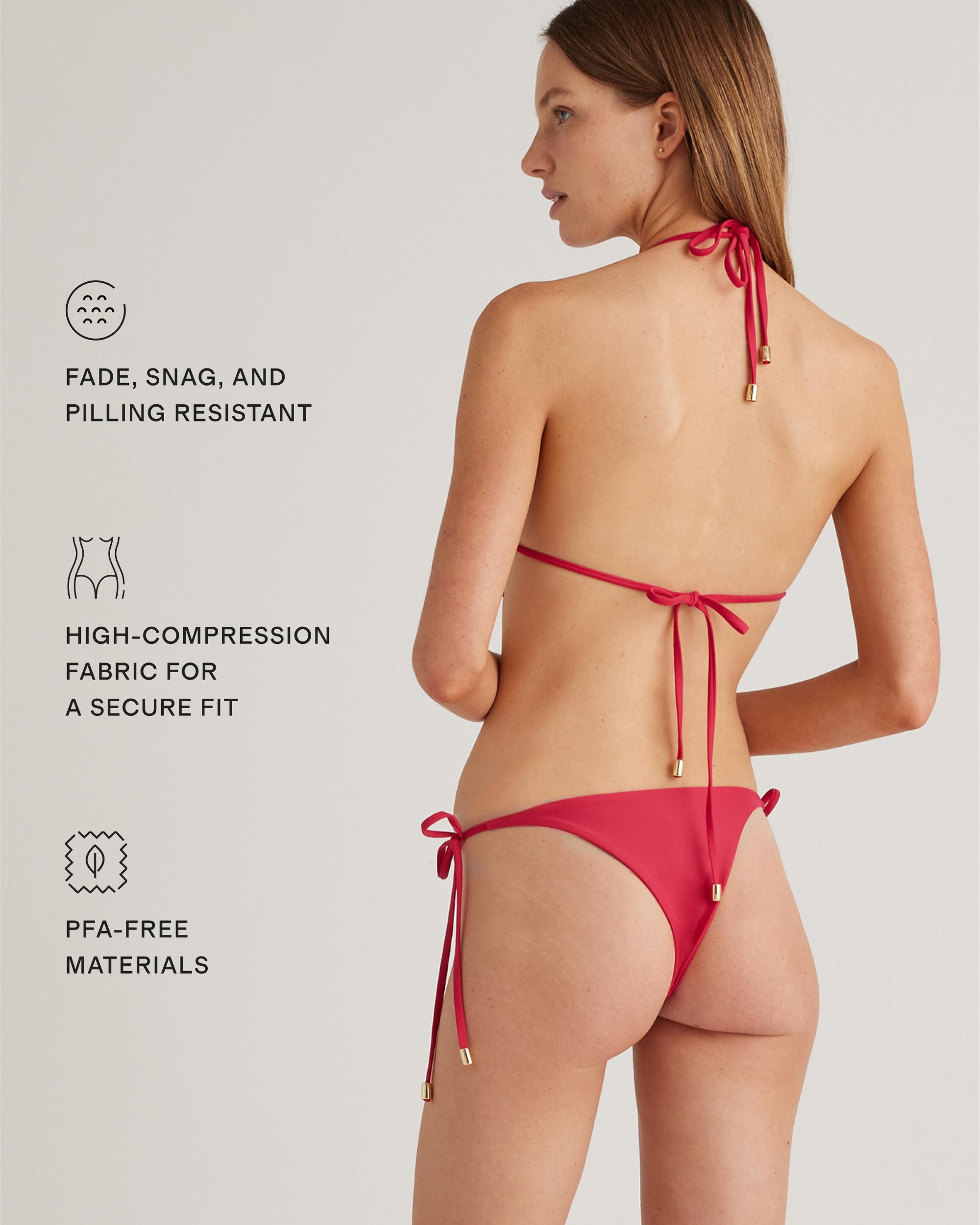 Quince | Women's Italian Triangle Bikini Top 78% Recycled Polyamide, 22% Spandex Product Image
