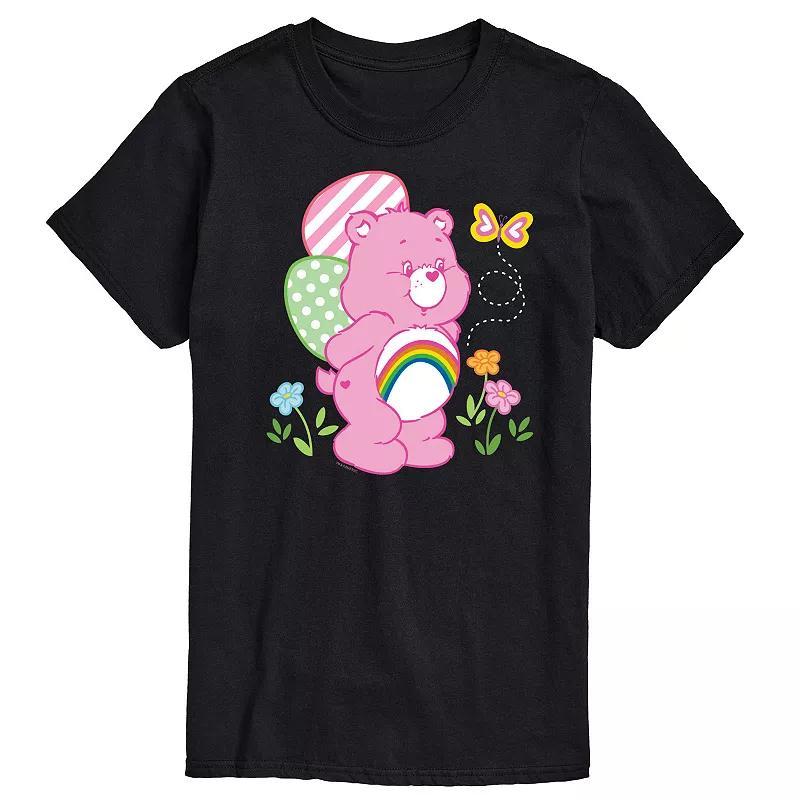 Mens Care Bears Cheer Bear Easter Scene Graphic Tee Blue Product Image