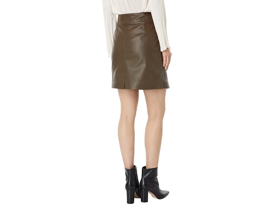 Vince Leather Miniskirt (Olivewood) Women's Skirt Product Image
