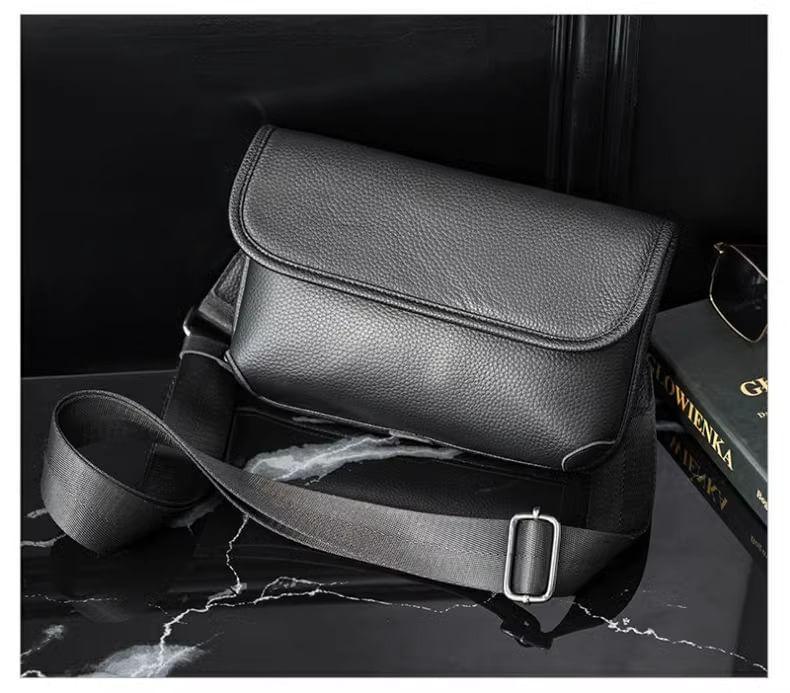 Faux Leather Flap Crossbody Bag Product Image