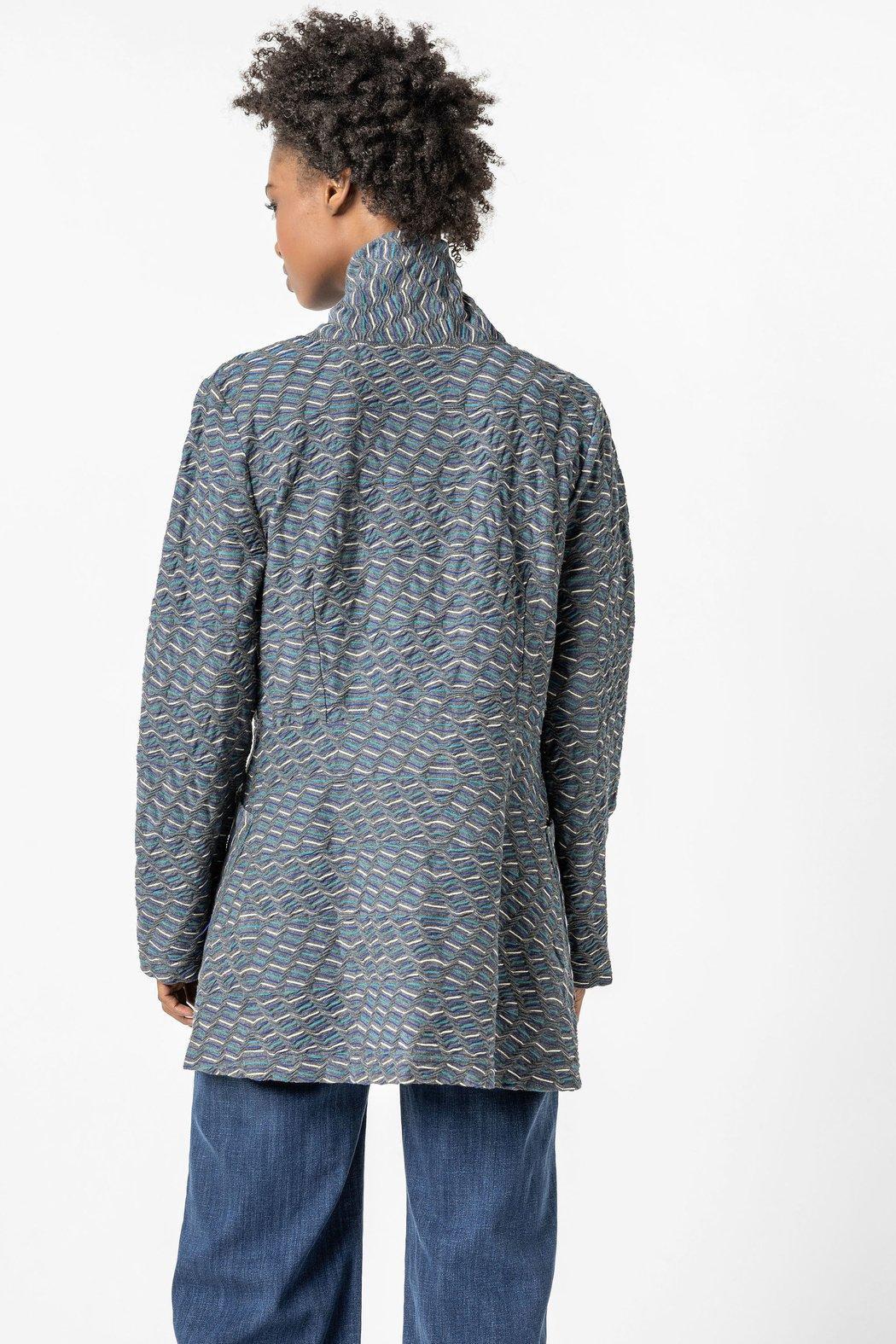 Charcoal Cotton Weave Cardigan Product Image