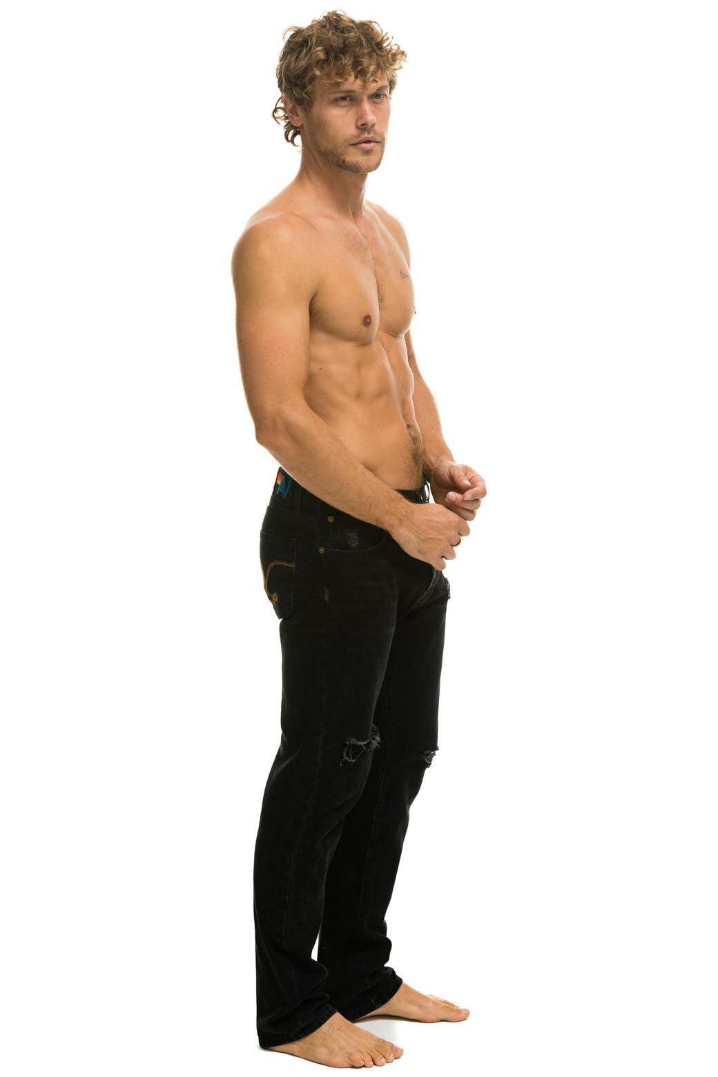 MEN'S CLASSIC STRAIGHT LEG DENIM JEAN - VINTAGE BLACK Male Product Image