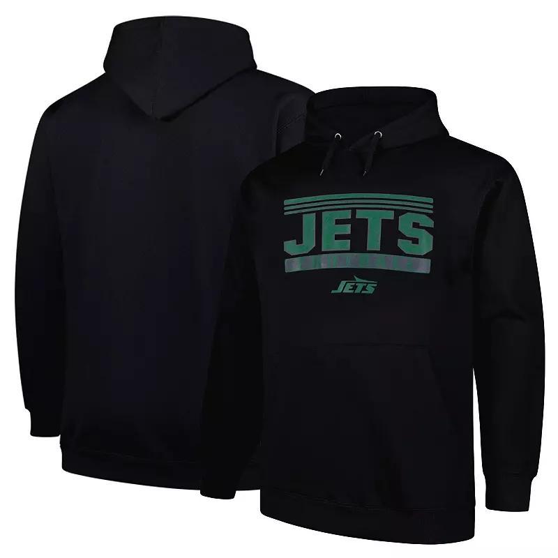 Men's Fanatics Black New York Jets Big & Tall Pop Pullover Hoodie, Size: 4XLT Product Image