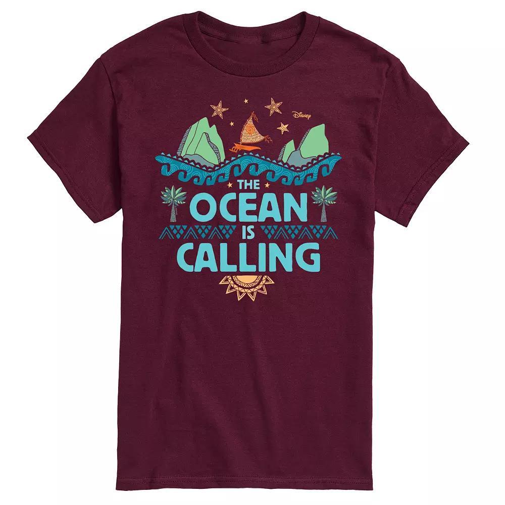Disneys Moana Mens The Ocean Is Calling Graphic Tee Product Image