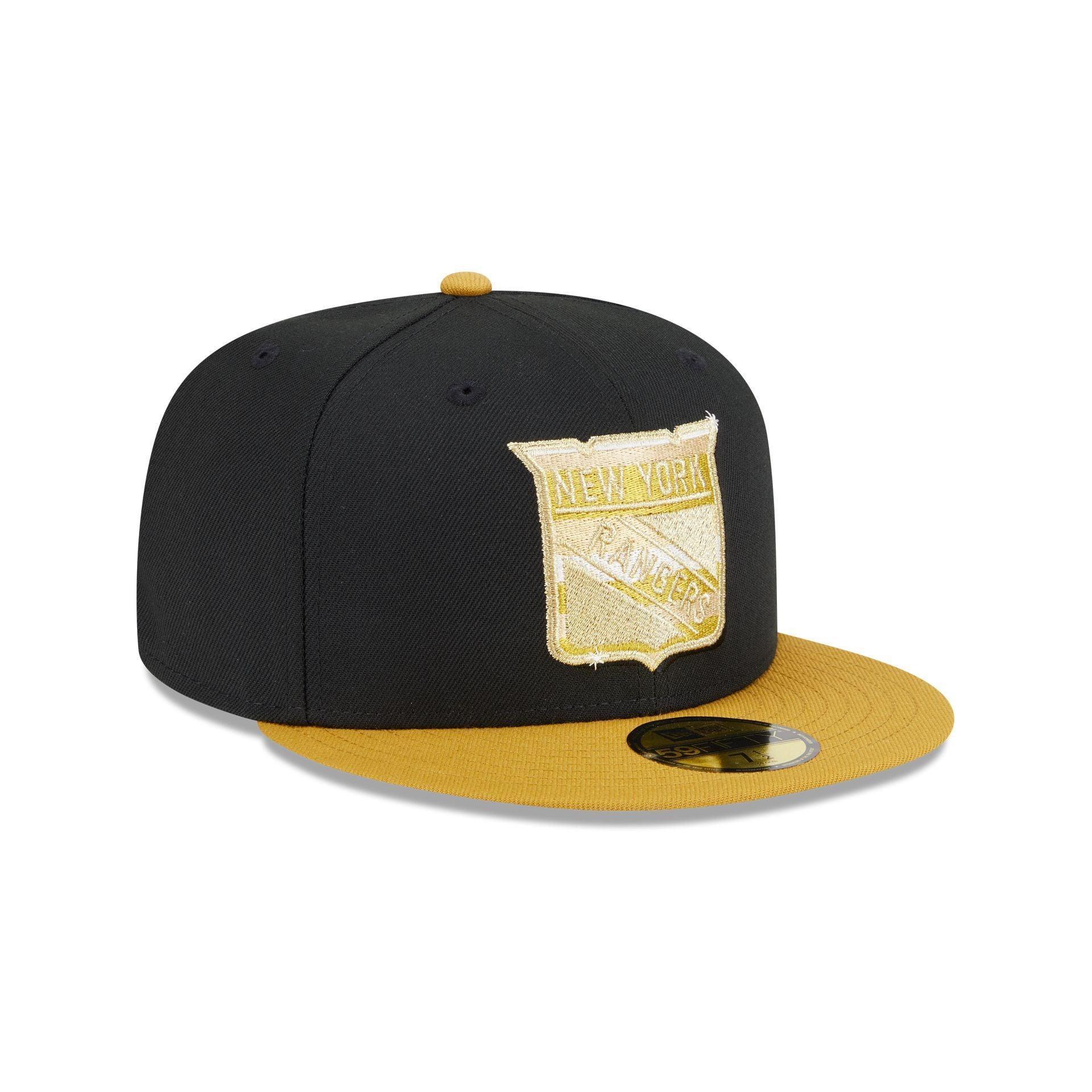 New York Rangers Metallic Gold Logo 59FIFTY Fitted Hat Male Product Image
