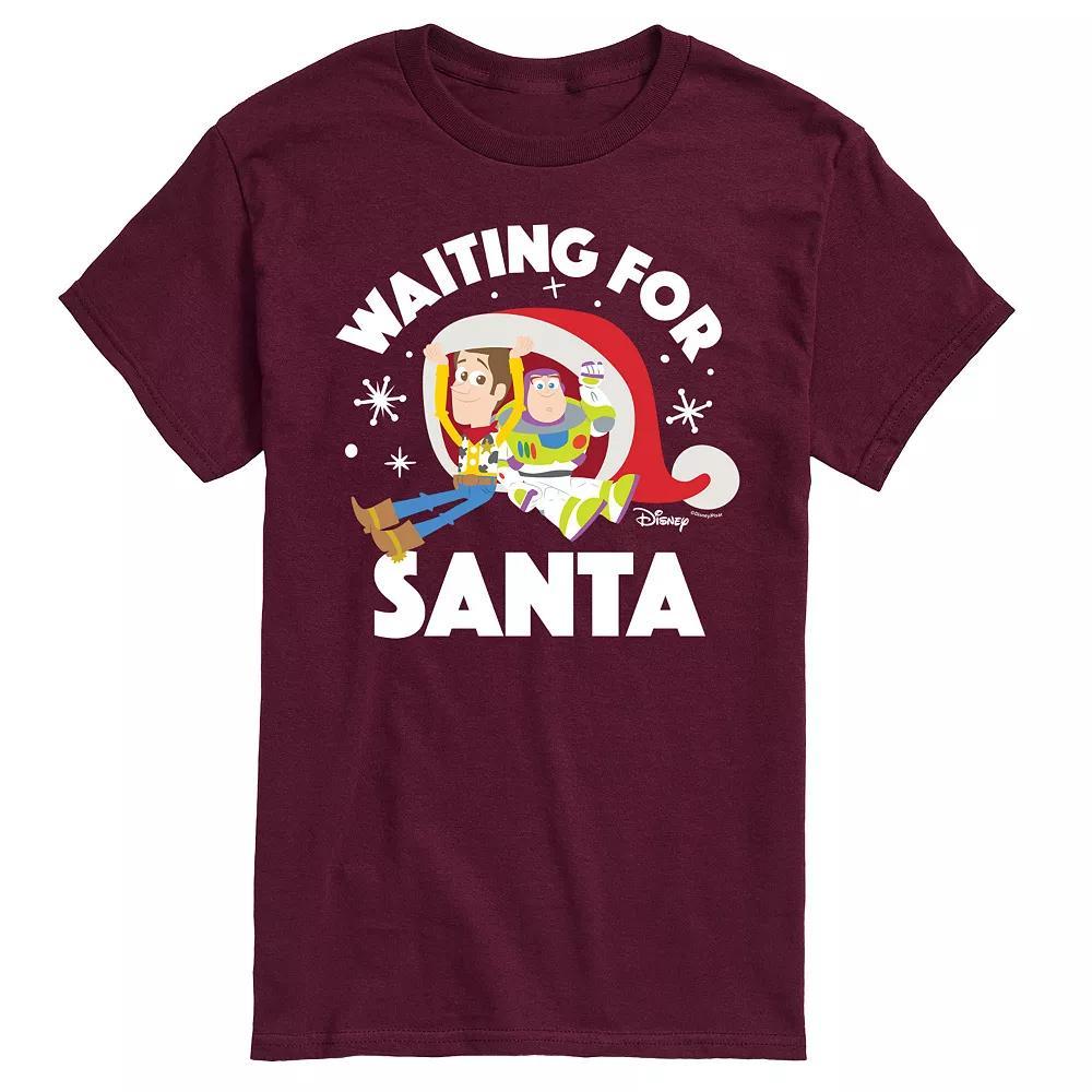 Disney / Pixars Toy Story Woody & Buzz Lightyear Mens Waiting For Santa Graphic Tee Product Image