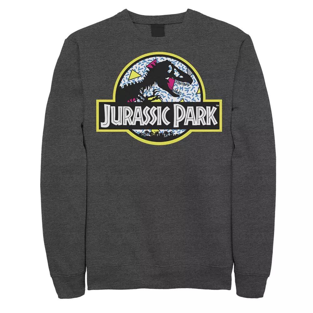 Mens Jurassic Park Blue Retro Classic Icon Sweatshirt Product Image