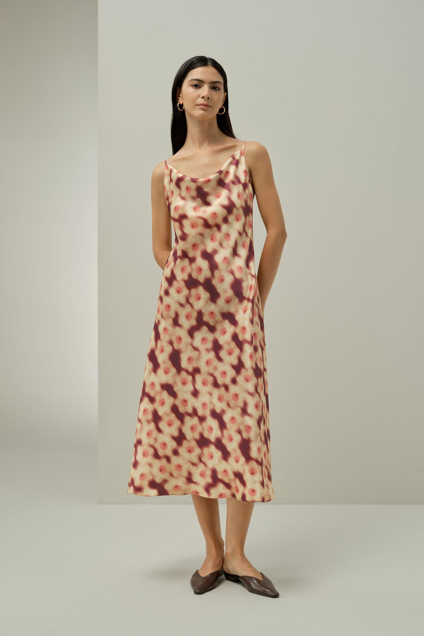 Daffodil Print Slip Dress - Made With Liberty Fabric Product Image