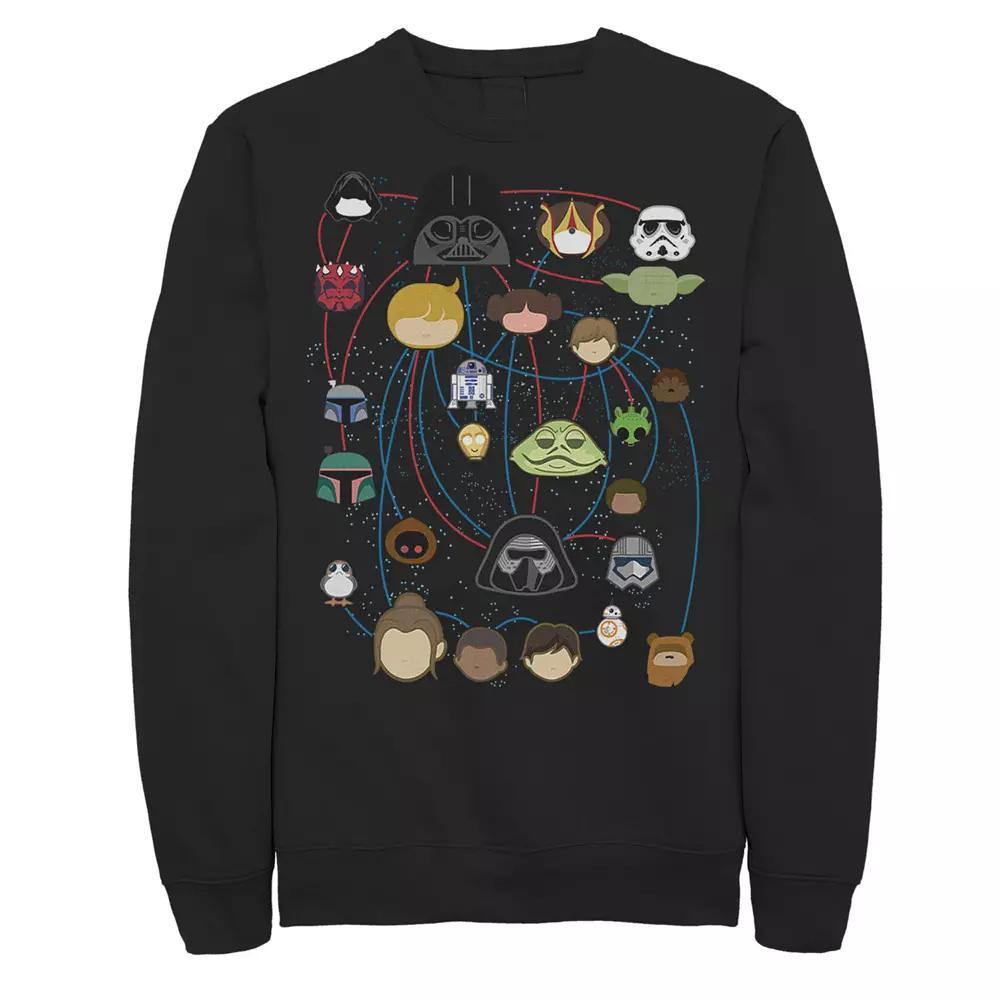 Men's Star Wars Family Tree Sweatshirt, Size: XXL, Black Product Image