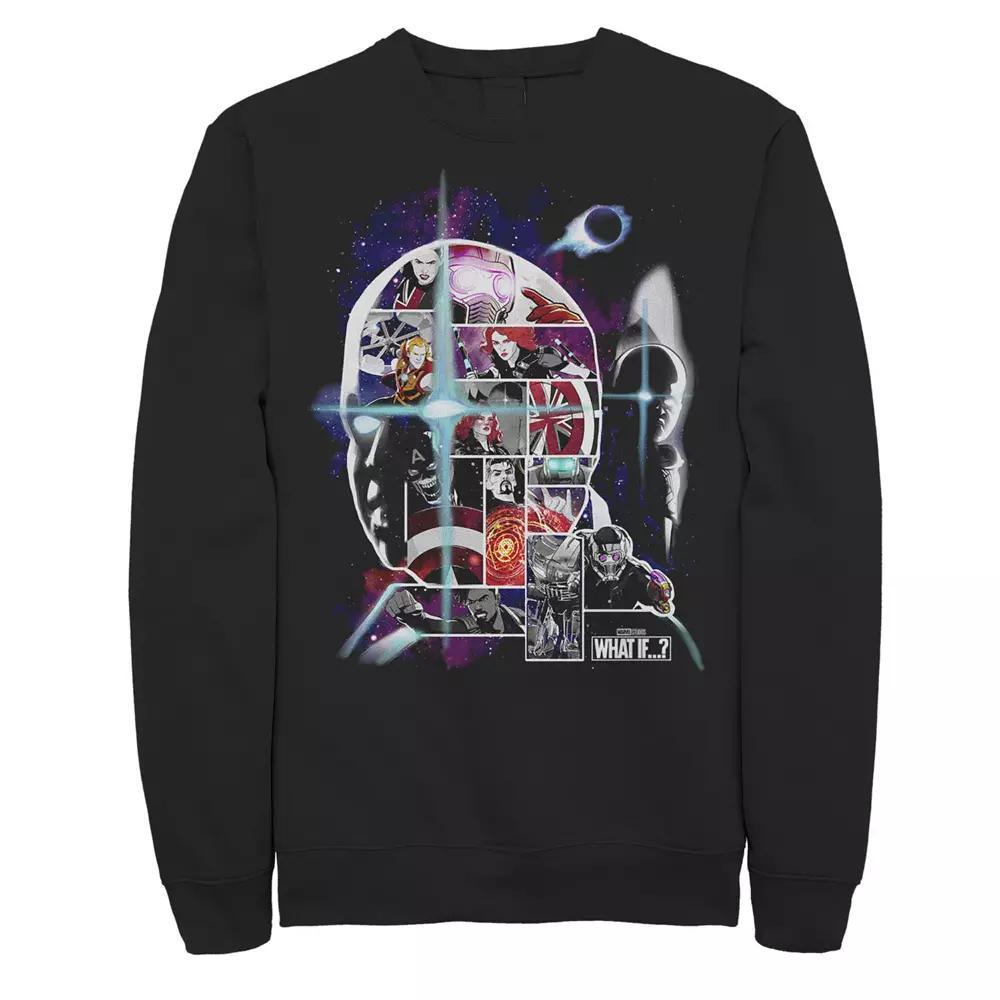 Men's Marvel What If Watcher Collage Sweatshirt, Boy's, Size: Large, Black Product Image