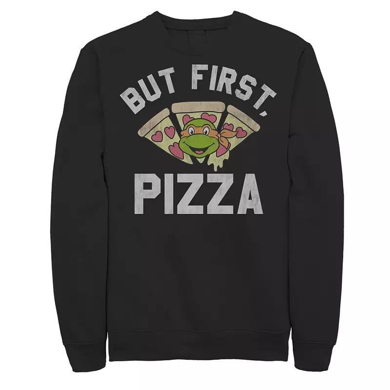 Big & Tall Nickelodeon Teenage Mutant Ninja Turtles Pizza First Fleece Sweatshirt, Men's, Size: XXL Tall, Black Product Image