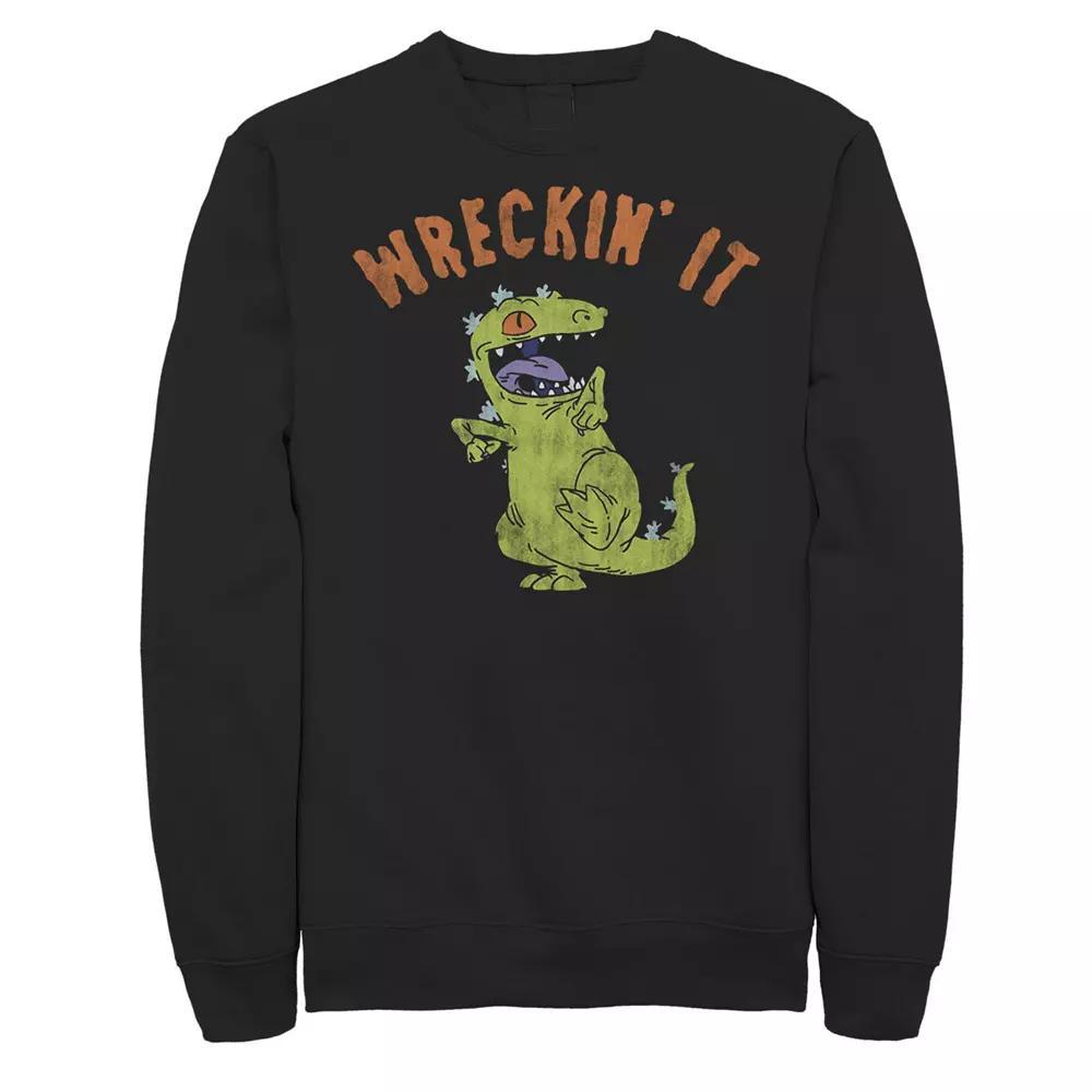 Men's Rugrats Reptar Wreckin' It Fleece, Size: Large, Black Product Image