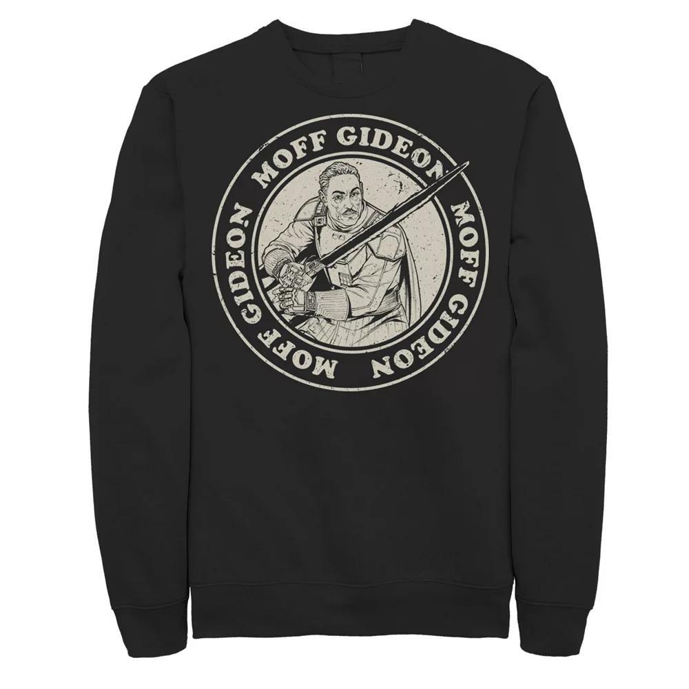 Men's Star Wars The Mandalorian Moff Gideion Badge Stamp Sweatshirt, Size: Small, Black Product Image