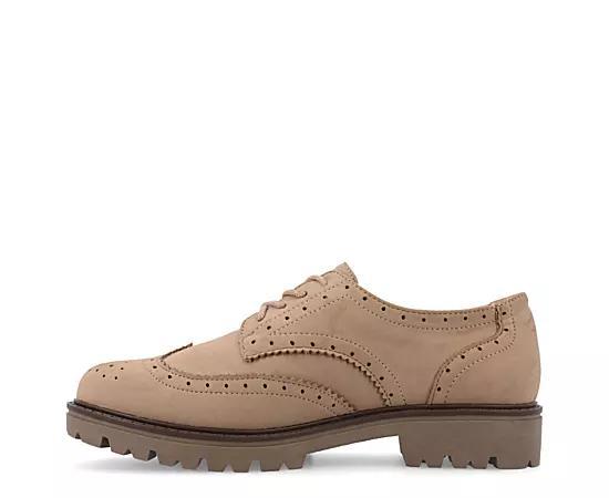 Journee Claudiya Tru Comfort Foam Womens Oxford Shoes Brown Product Image