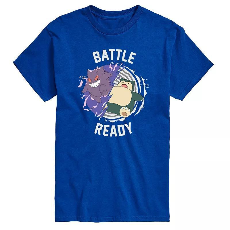 Big & Tall Pokemon Snorlax Battle Ready Graphic Tee, Mens Blue Product Image