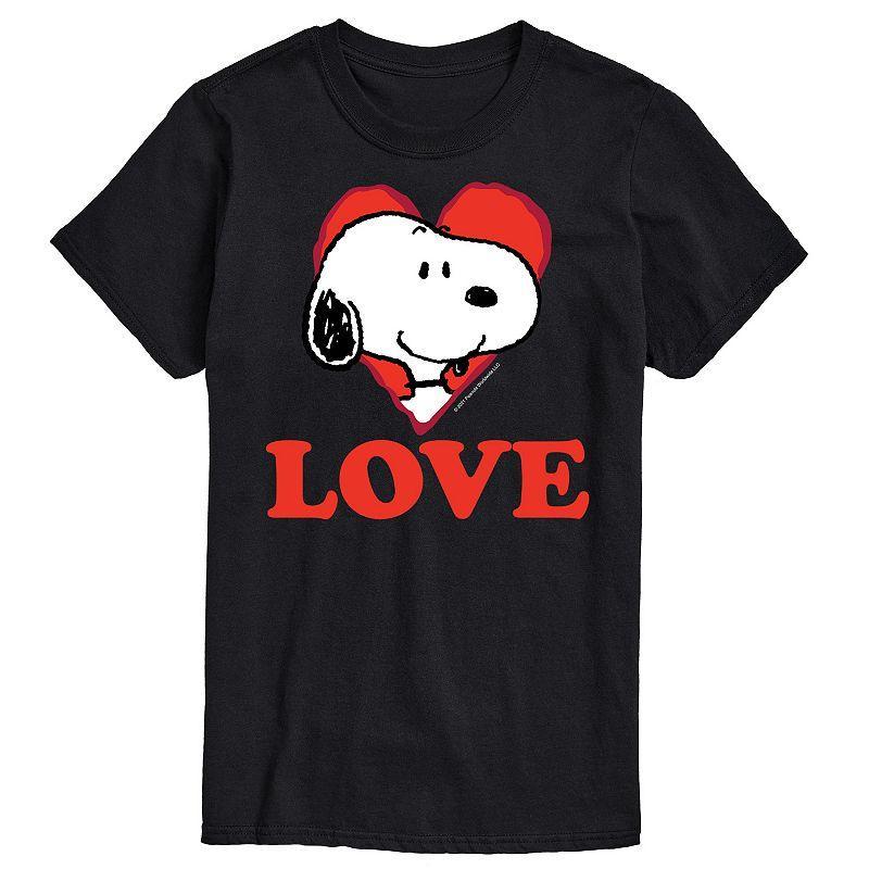 Big & Tall Peanuts Love Snoopy Tee, Mens Product Image