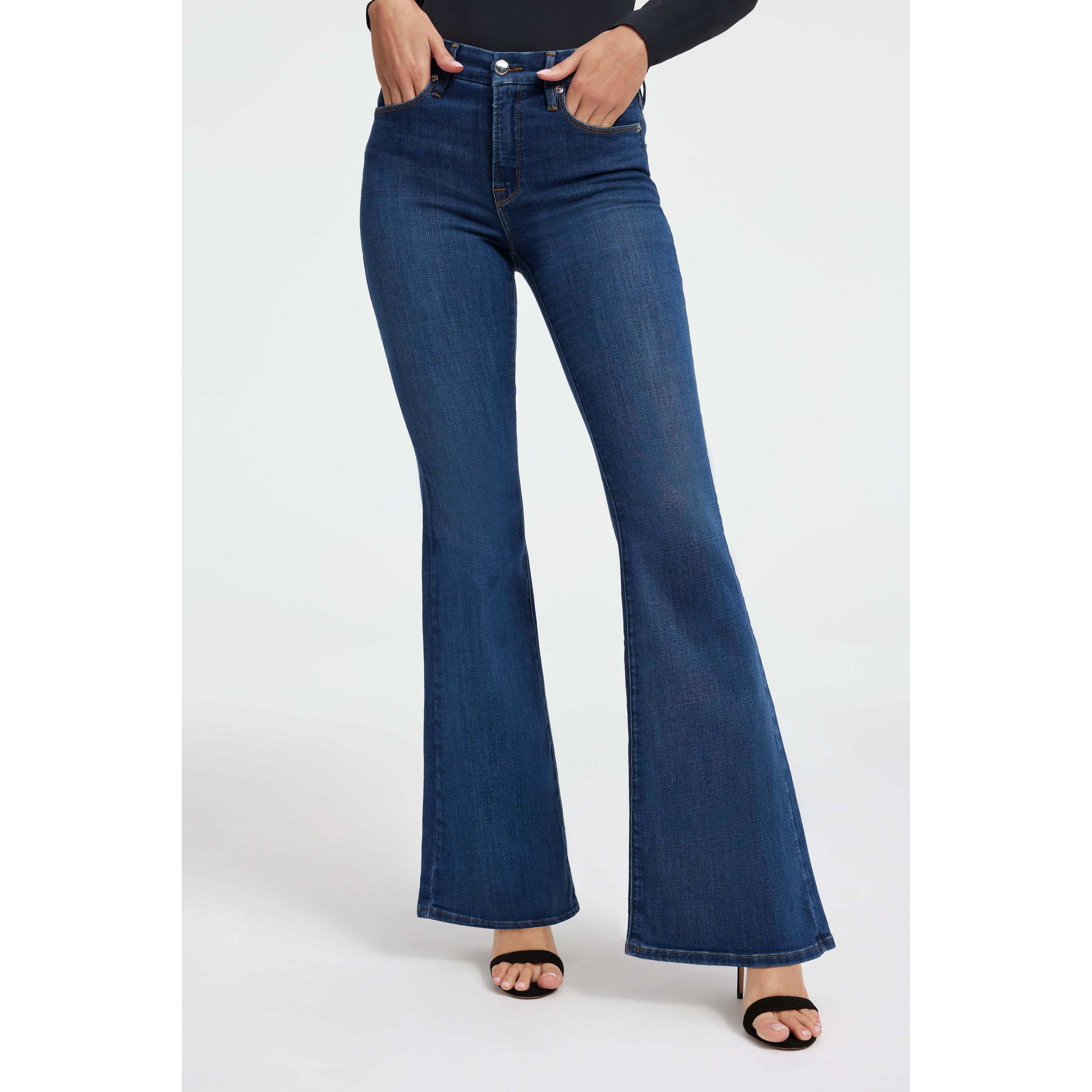 Good American Good Legs High Rise Stretch Denim Flared Jeans Product Image
